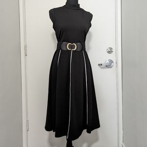 SOLD Black Belted Sloane Rouge Dress